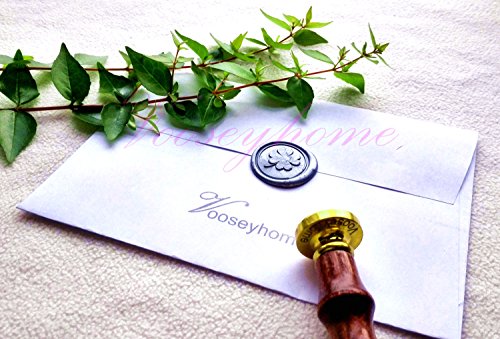 Vooseyhome Four Leaf Clover Wax Seal Stamp with Rosewood Handle - Thumbnail 2