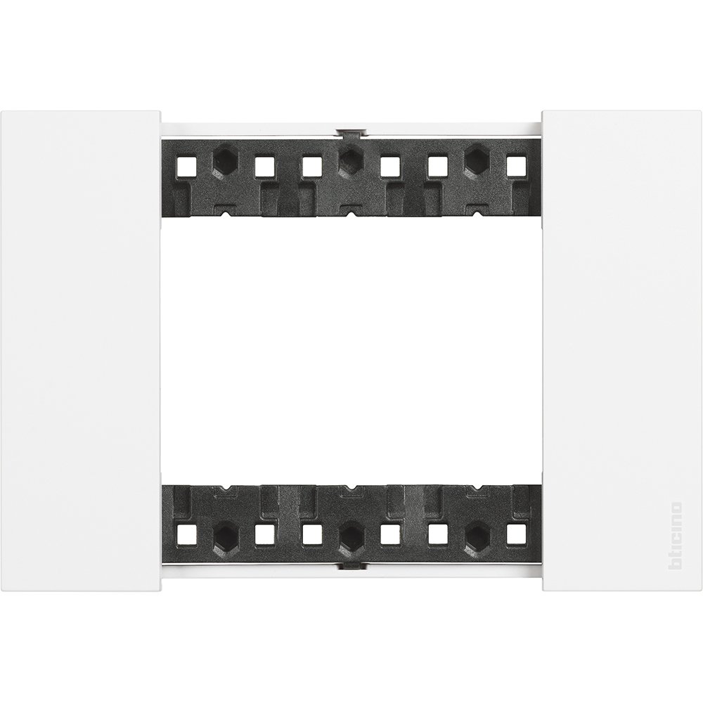 Bticino KA4803KW Living Now 3-Module Plate, White, 120 x 50 x 10 cm