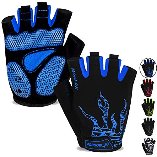 blue mtb gloves