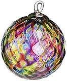 Glass Eye Studio Hand Blown Glass Ornament - Rainbow Diamond Facet