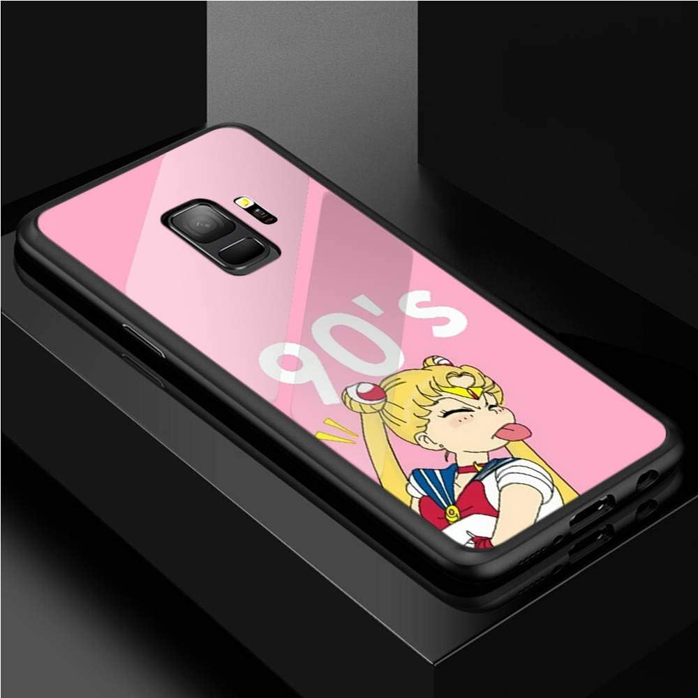 JINGJING for Samsung Galaxy A10 Tempered Glass Phone Case A-28 Sailor Moon Soft Silicone TPU Cover