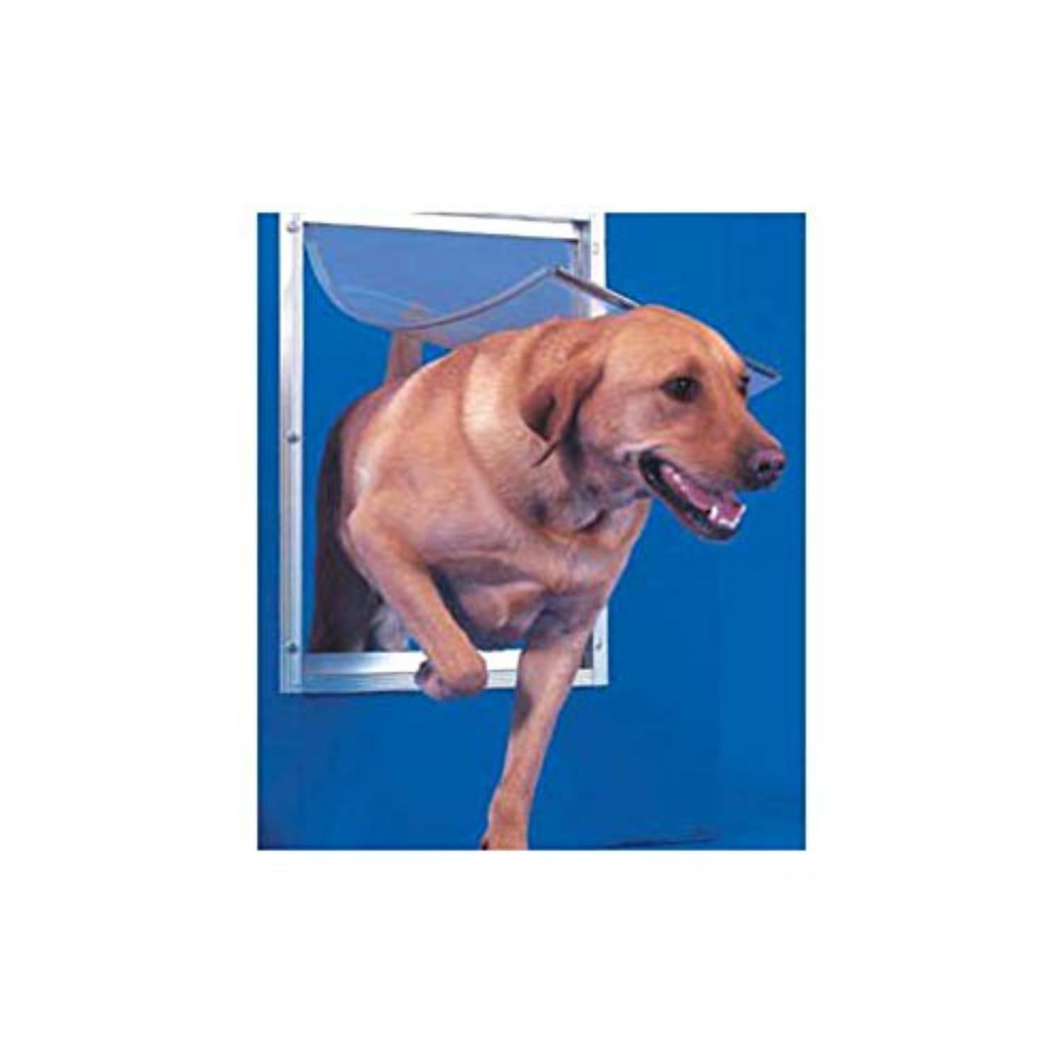 Ideal Pet Products Deluxe Aluminum Pet Door with Telescoping Frame, Extra Large, 10.5" x 15" Flap Size, White