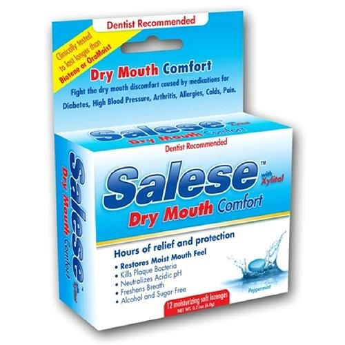 Salese Original, Hours of Dry Mouth Relief, Moisturizing Lozenges 12 ea