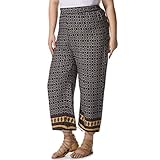 uxcell Women Plus Size Ethnic Pattern Palazzo Pants