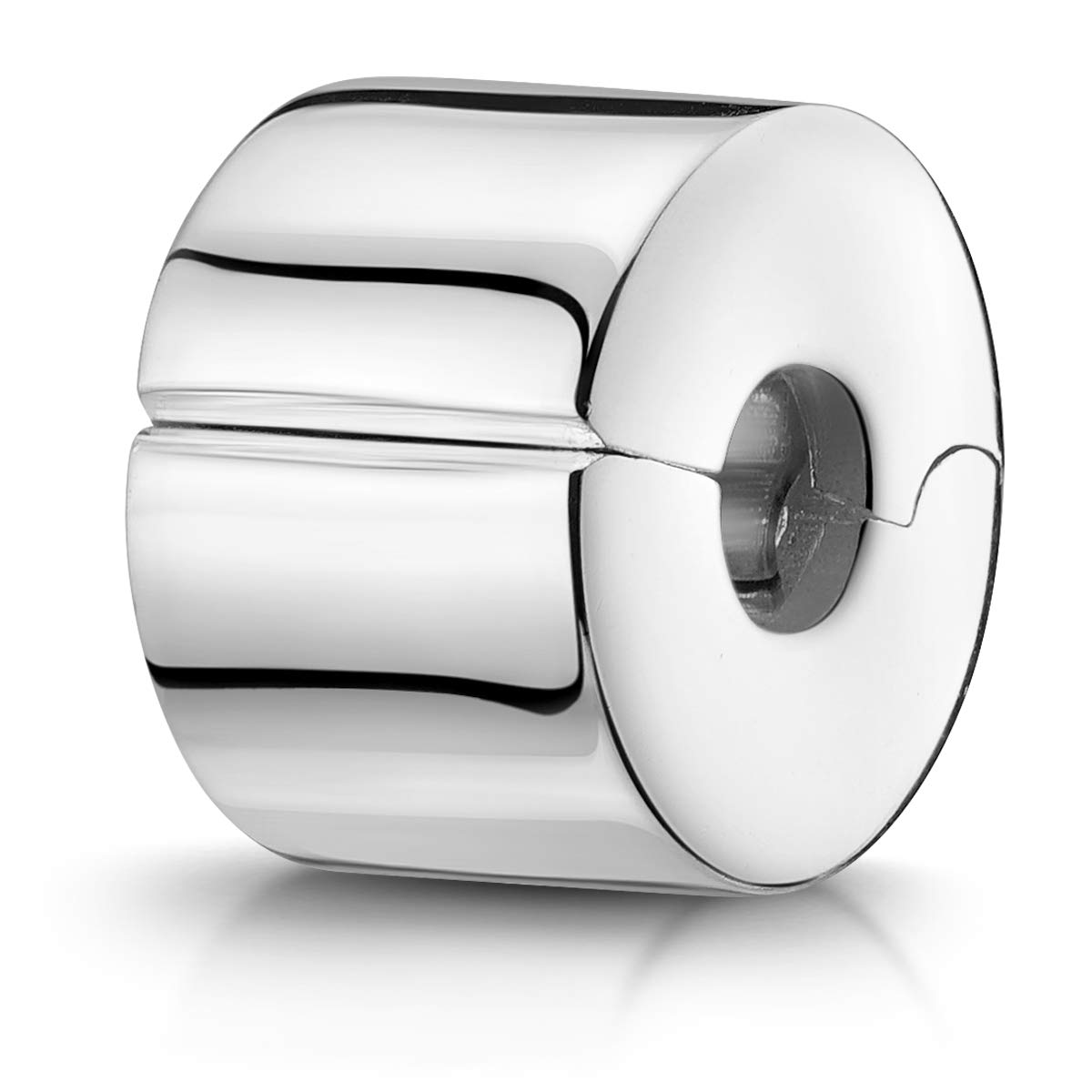 925 Sterling Silver Stopper Bead/Clip Element for Glossy Bracelet - Model of Beads: 705#