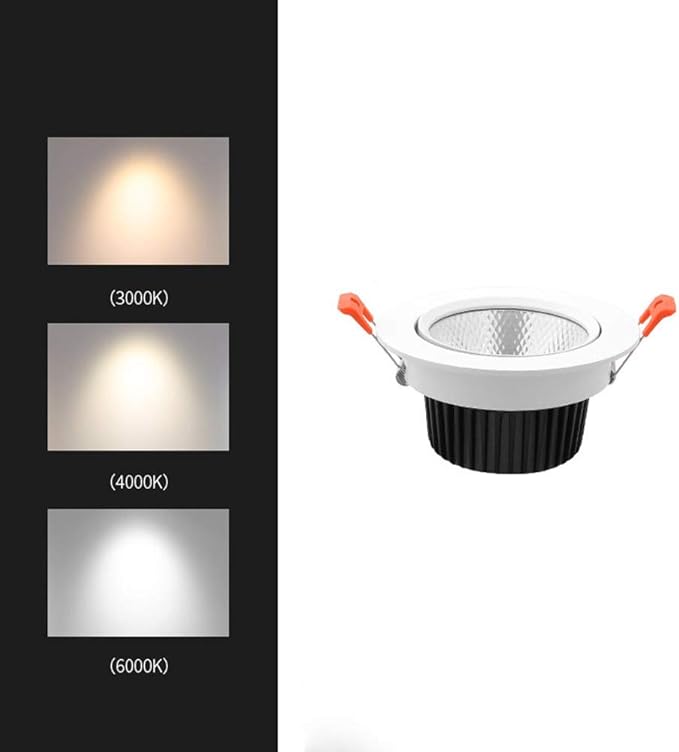 Wlnnes Foco empotrable LED COB regulable 5% -100% Ajuste Luz empotrada