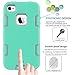 iPhone 4 Case,iPhone 4S Case,ULAK KNOX ARMOR Shockproof Heavy Duty Combo Hybrid Defender High Impact Body Rugged Hard PC & Silicone Case Protective Cover For Apple iPhone 4 4S (Mint+Grey)