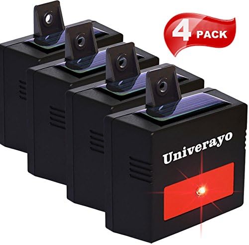 Univerayo Deer Repellent Predator Lights Solar Powered Nocturnal Animals Repellent Predator Control Light Raccoon Coyote Skunk Fox Repellent Coyote Deterrent - 4 Packs