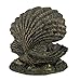 Top Collection Baby Mermaid Statue- Mermaid Sleeping in Shell with Pearl Sculpture- Hand Painted with Bronze Finish Look- 4-Inch Figurine