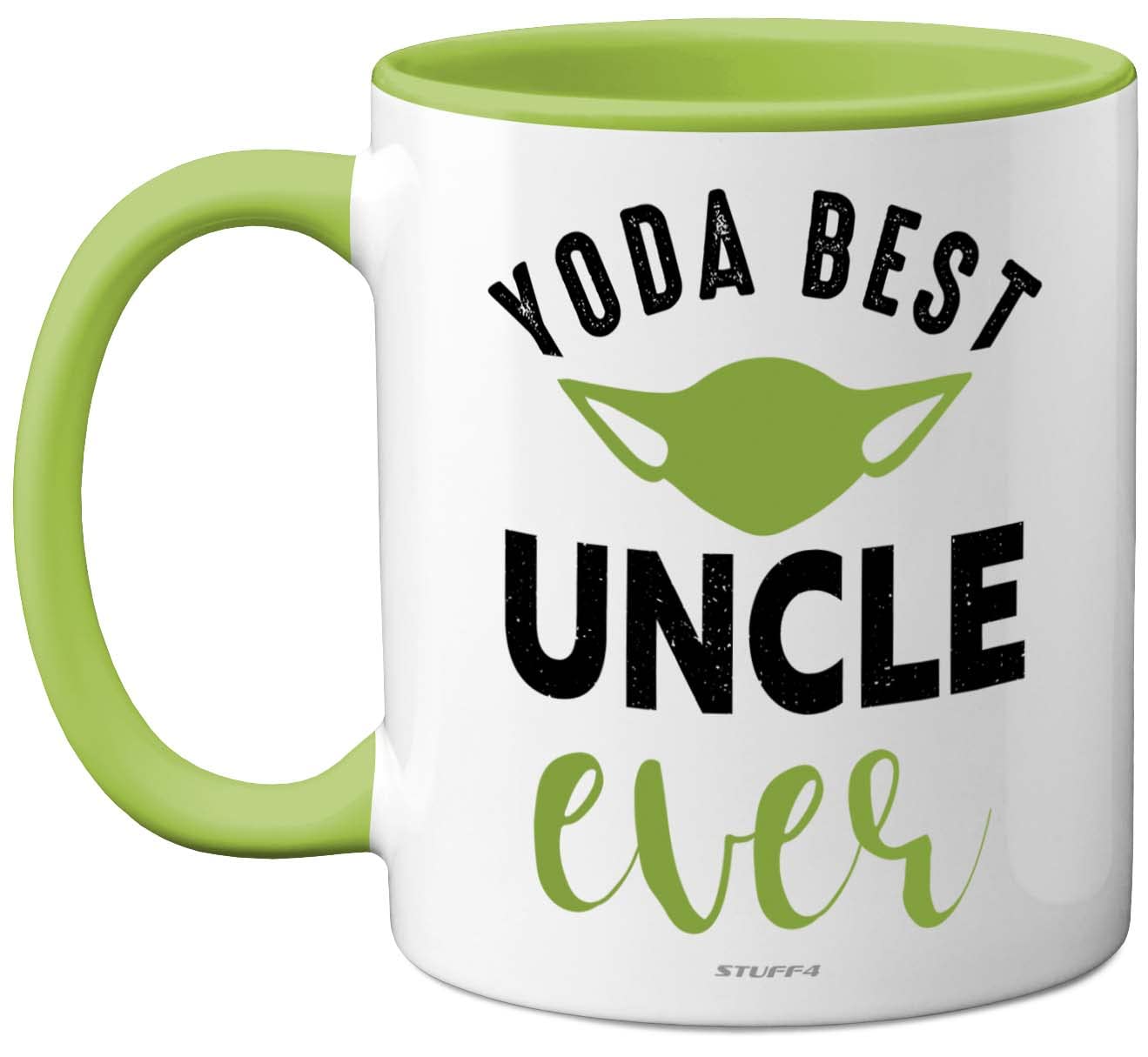Stuff4 Yoda Best Mug - Fathers Day Mug Gifts, Uncle Birthday, Christmas, 11oz Ceramic Dishwasher Safe Coffe Cup, Uncles Gifts from Nephew Niece, Cute Funny Made in UK