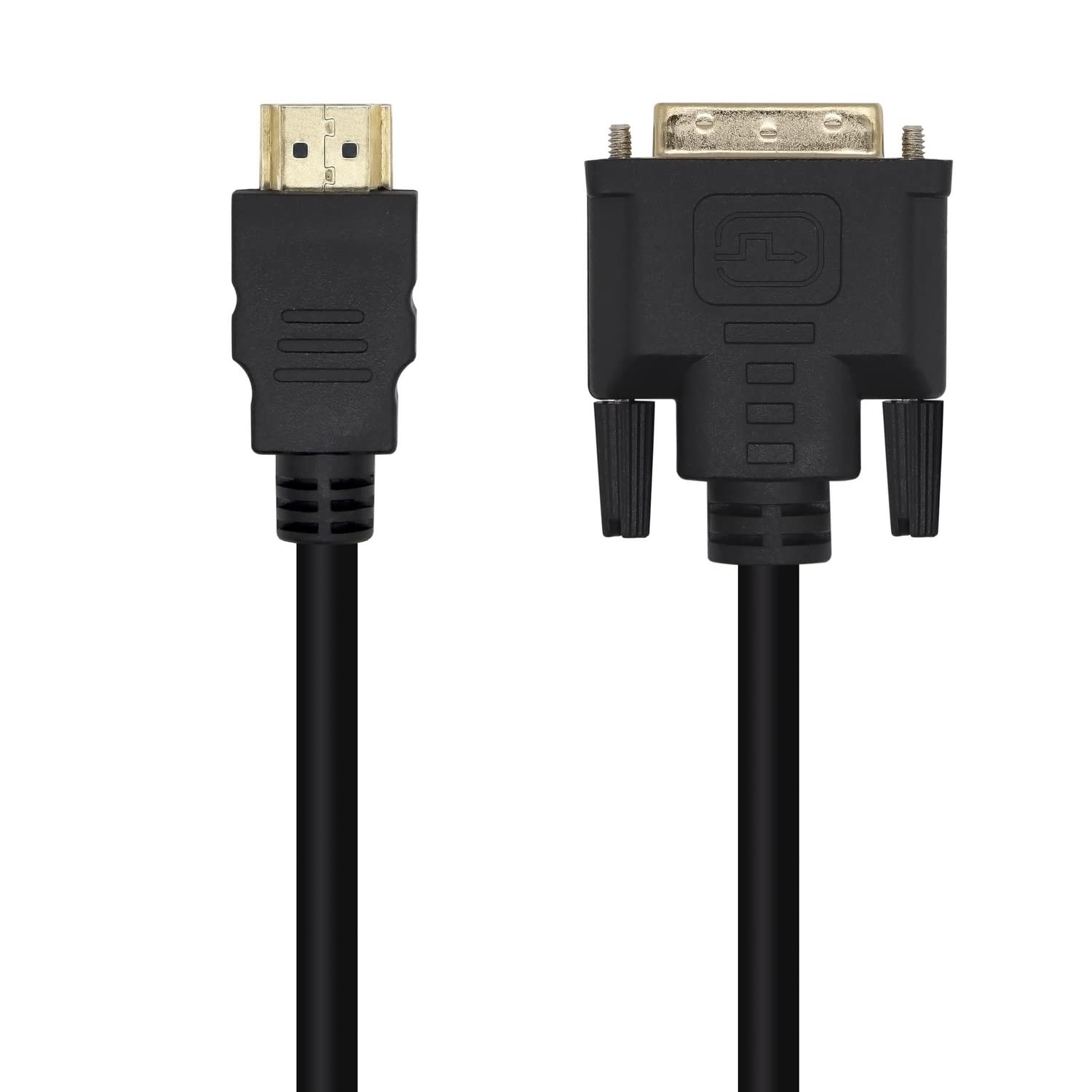 AISENS A117-0451 DVI to HDMI Cable, DVI18+1/M-HDMI A/M, Black, 3m
