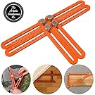 Metal Angleizer Template Tool, Adjustable Easy Angle Ruler Set, Angle Finder - Orange Premium Grade Aluminium Alloy, The Artistic Tradesman Company , Multi Angle Ruler for Any Angle
