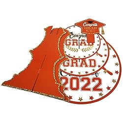 2-Set Class of 2022 Orange Black 3-Tier Graduation