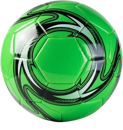 Photo 1 of Western Star Soccer Ball Size 4- Official Match Weight - 5 Colors - Youth & Adult Soccer Players - Helix Design - Long-Lasting Construction & Attractive Soccer Gifts (Green, 4)