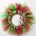 Present Avenue Christmas Tulle Netting Set | Pack of 2 in Emerald Green and Red 6 inch by 25 Yard Each