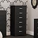 South Shore Step One 6 Drawer Lingerie Chest in Black Finish