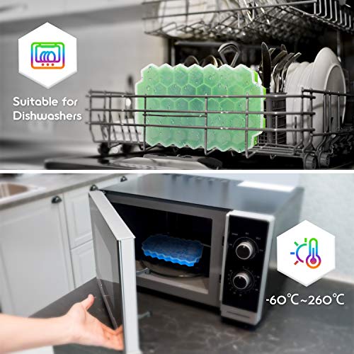 Eiswürfelform Silikon Eiswürfel Form 4er Pack 37-Fach mit Deckel ice cube tray BPA-freie Eiswürfelbehälter für Bier… – Bild 7