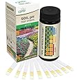 Soil pH Test Strips [100 ct] pH Range 3-9, Results in Seconds – Easy to Use: Just Collect Soil, Cover in Water, & Dip The Strip – Laboratory at Your Fingertips - Soil Kit for Vegetable Garden & Lawn