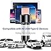 Car Charger 36W Fast Charging, JSAUX All Metal Dual USB QC 3.0 Cigarette Lighter Adapter with USB-C Cable[3.3ft] Compatible with Samsung Galaxy S10/S9/S8 Plus, Note 9/8, iPhone 7/8 Plus/X/XR/XS-Black