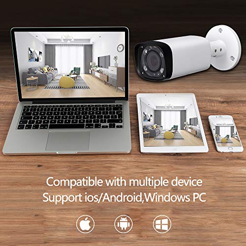 4MP Varifocal PoE IP Bullet Security Camera IPC-HFW4431R-Z 2.7mm~12mm VF Lens Motorized 4X Optical Zoom Outdoor Surveillance Camera,80m IR,Smart H.265,ONVIF,Waterproof,Compatible with Dahua Camera - Thumbnail 5
