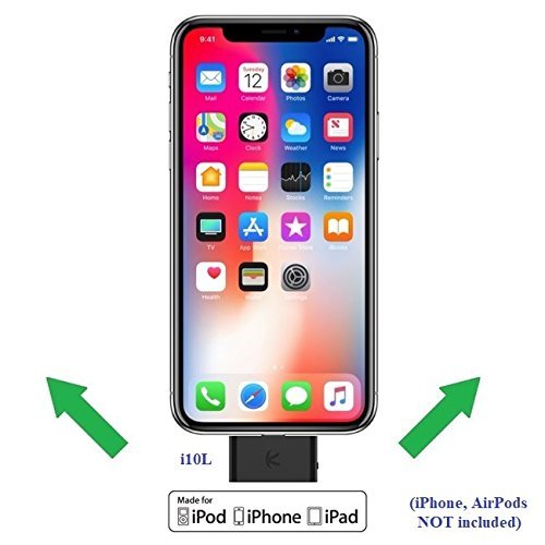 KOKKIA i10L_Plus_2M10 : Digital i10L Bluetooth Splitter Transmitter for iPhone, iPad, iPod Touch with Lightning Connector Plus 2 M10 Pocket Bluetooth Stereo Speakers.