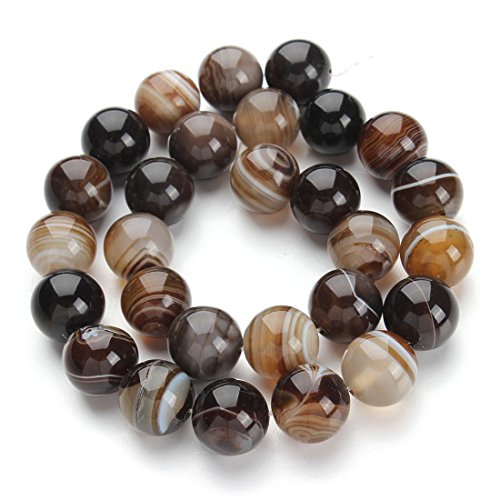 [Onyx Beads] Linsoir Beads 6mm Glossy Natural Stone Onyx Agate Round Striped Loose Beads 40cm/strand - Thumbnail 6