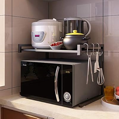 Microwave Oven Rack Adjustable Metal Microwave Stand Oven Shelf