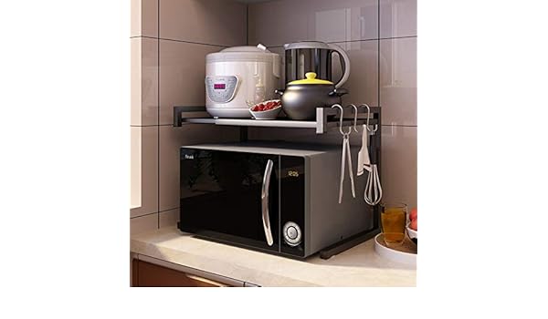 Microwave Oven Rack Adjustable Metal Microwave Stand Oven Shelf