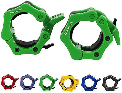 Dreapark 2" Olympic Barbell Clamp Locking Collars with Quick Release (1 Pair)