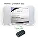 Non-Slip Bath Pillow - Gift Set with Konjac Bath Sponge, 2 Suction Cups, Supports Neck, Shoulders and Back, Luxurious Cushion, Great for Straight Back Tubs, Jacuzzi Spas. The Ultimate Head Rest.
