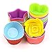 Hisight Muffin Moulds Reusable Nonstick Silicone Cupcake Liners 24 Pcs Heat Resisant Baking Cups For Baking Gelatin, Snack, Frozen Treats, Ice Cream,Hand soap soap model,Jelly pudding(Colorful)