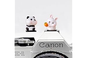 ZOSTLAND Slr Camera Hot Shoe Boot Cover Cap,Dustproof Hot Shoe Protector,Compatible with Sony Fuji Canon Nikon Pentax Leica (2pcs Panda Bunny)