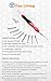 Improved Printed Size Label - Fun Living Rechargeable Ergonomic Handle Lighted Crochet Hooks 9 in 1 Compact LED Dimmable Complete Set with 9 Interchangeable Heads 2.5mm to 6.5mm Light up Zip Case