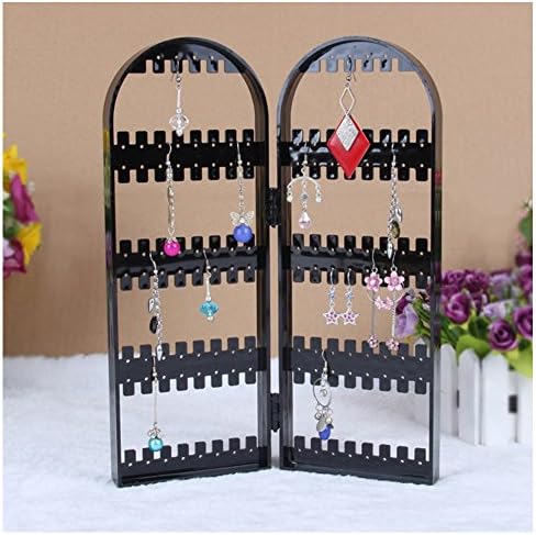 Maskdoo 2-Panel Foldable Plastic Earring Organizer Screen Jewelry Organizer Display Self