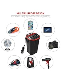Buywhat 150 500 1500 2000W   Inversor de corriente para coche (CC 12 V a 110 V CA, convertido)