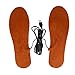 1 Pair USB Heated Insoles Electric Powered Heating Shoes Insoles Feet Warmth-Keeping Pads Free Size (Men)