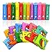 Soft Infant Books, Kingtree Baby's First Non-Toxic Fabric Soft Cloth Book Set, Rainbow Early Education Toys for Toddler, Infants and Kids - Pack of 12