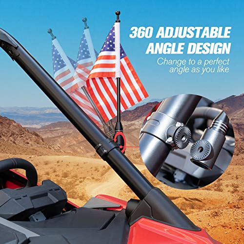 2 kemimoto+Adjustable+Flagpole+Compatible+Aluminum