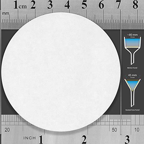 7 Cm Lab Filter Paper, Standard Qualitative Grade 2 ZENPORE Slow Flow 70 Mm (100 Discs) on