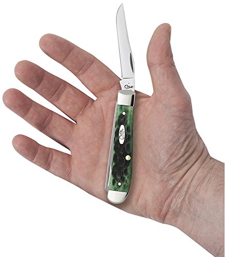image for CASE XX WR Pocket Knife Pocket Worn Bermuda Green Bone Mini Trapper It