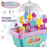 Lunir 19Pcs Kids Rotating Ice Cream Candy Pretend