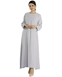 Zofocy Solid Color Women Abaya Modest Muslim Prayer