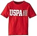 U.S. Polo Assn. Big Boys Cotton Jersey Graphic Crew T-shirt, Engine Red, 14/16