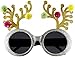Forum Novelties Novelty Holiday Glasses, Reindeer Antler, One Size