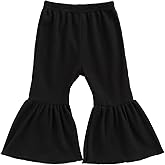 Toddler Bell Bottoms Baby Girls Ruffle Leggings Bell-Bottomed Flare Pants Trousers