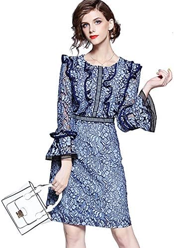 Amazon Wild Lily D026 フリル レース ドレス ワンピース ブルー ネイビー 長袖 レディース イブニングドレス 通販 Amazon Wild Lily D026 フリル レース ドレス ワンピース ブルー ネイビー 長袖 レディース イブニングドレス 通販