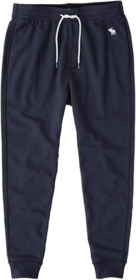 Amazon Abercrombie Fitch アバクロンビーアンドフィッチ アバクロ メンズ スウェットパンツ ジョガーパンツ Moose刺繍 ネイビー Lサイズ 並行輸入品 ジャージボトム 通販