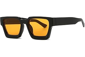 AIEYEZO Square Sunglasses for Women Men Square Thick Frame Sun Glasses Simple Designer Style Shades