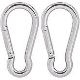 PROND Carabiner Clip, Heavy Duty Carabiner Clips, 316 Stainless Steel Carabiner Hooks, Multi-Purpose Spring Snap Hook