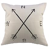 Onker Cotton Linen Square Decorative Throw Pillow Case Cushion Cover 18